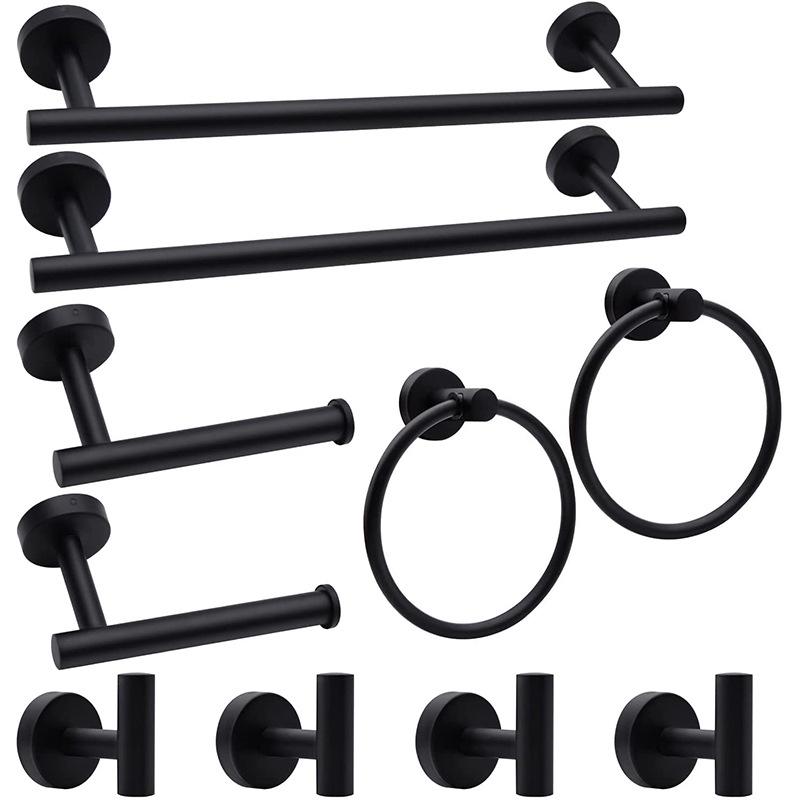 18-Piece Stainless Steel Bathroom Set: Towel Bars, Tissue Holder, Hooks, and Accessories