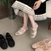 Spring Flat Bottom Pink Lace Mesh Breathable Mary Jane Single Shoes