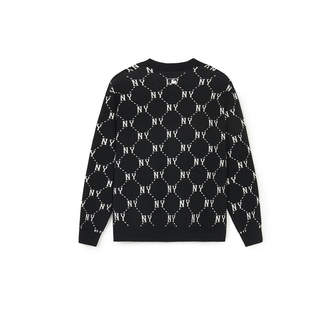 MLB Knitwear Unisex Black V Neck Moderate Cardigan 3AKCM0241-50BKS