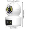 Indoor WiFi Security Camera With 2 Lens, 1080P, Colorful Night, Motion Detection, Two Way Talk, for Home Safety