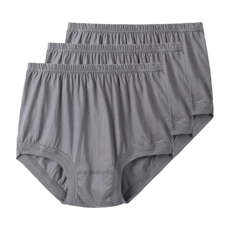 3PCS Big Size Underwear Men's Briefs Large Underpants Middle-aged and elderly Cotton ComfortablePanties L XL 2XL 3XL 4XL 5XL