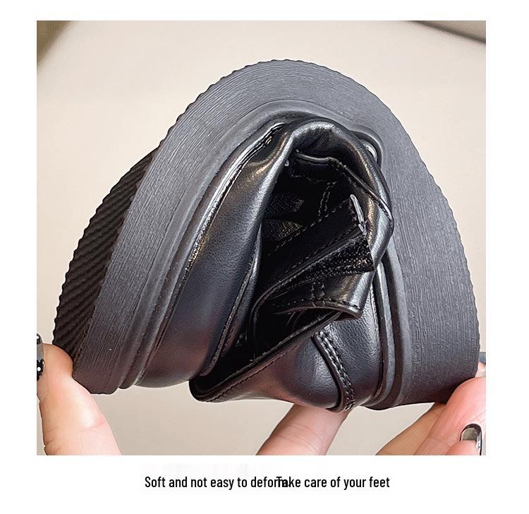 Children's Black British Style Leather Shoes - Suitable for Boys and Girls In Primary School, Perfect for Spring, Autumn, and All Seasons.