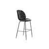 DKD Home Decor Stool 50 X 53 X 114 Cm Black Metal Dark Gray Polypropylene