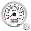 85mm Analog GPS Speedometer 200km h Waterproof 7 Backlit White Dial Chrome Bezel for 12 24V Marine Motorcycle Truck