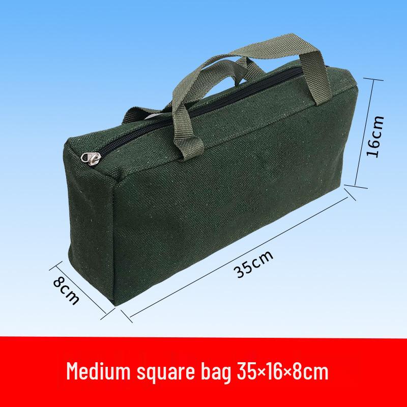 Large Capacity Thickened Canvas Electrician and Auto Repair Tool Bag