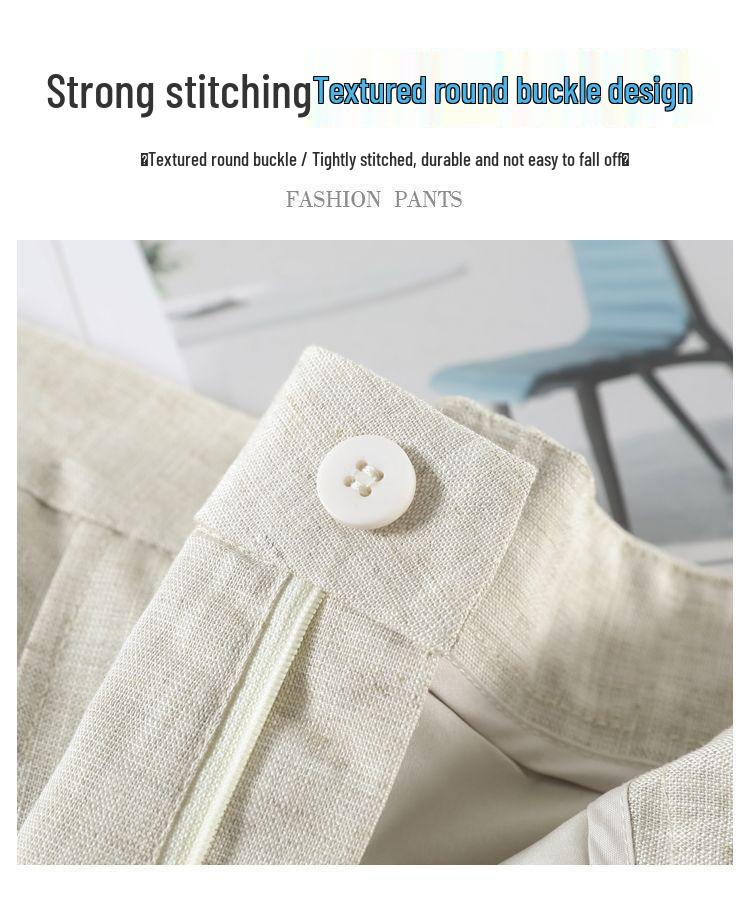 High-Waisted Tencel Linen Wide-Leg Shorts - Casual A-line Summer Style for Women
