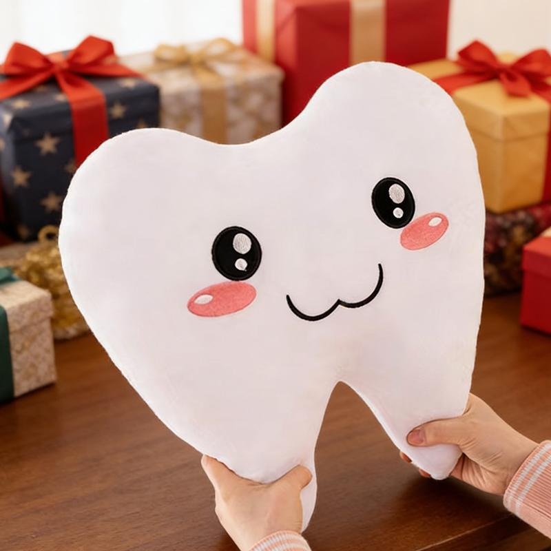 Lovely Tooth Plush Toy Cute White Teeth Doll Stuffed Soft Pillow Simulation 20-40Cm Funny Sofa Cushion Decor Gift Children Girll