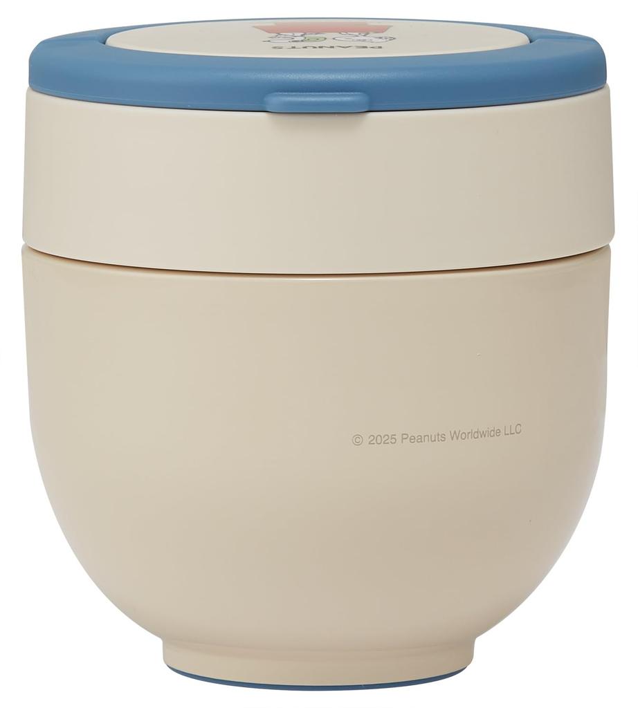 Skater Insulated Lunch Rice Bowl with Folding Snoopy Good Box, Shape, 540ml, Women's, Two-Tier, Handle, Antibacterial, Day! LDNO6AG-A