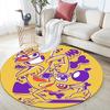 CatDog Round Area Rug,Carpet Rug for Living Room Bedroom Sofa Playroom Decor,Non-slip Floor Mat