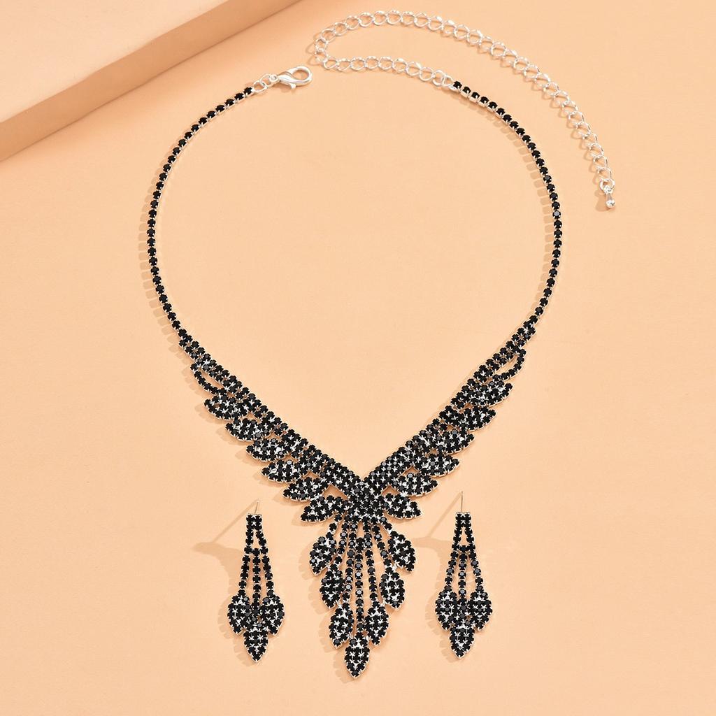 Bridal Suit Black Luxury Evening Dress Two-Piece Wedding Accessories Women'S Personalized Fashion Chain