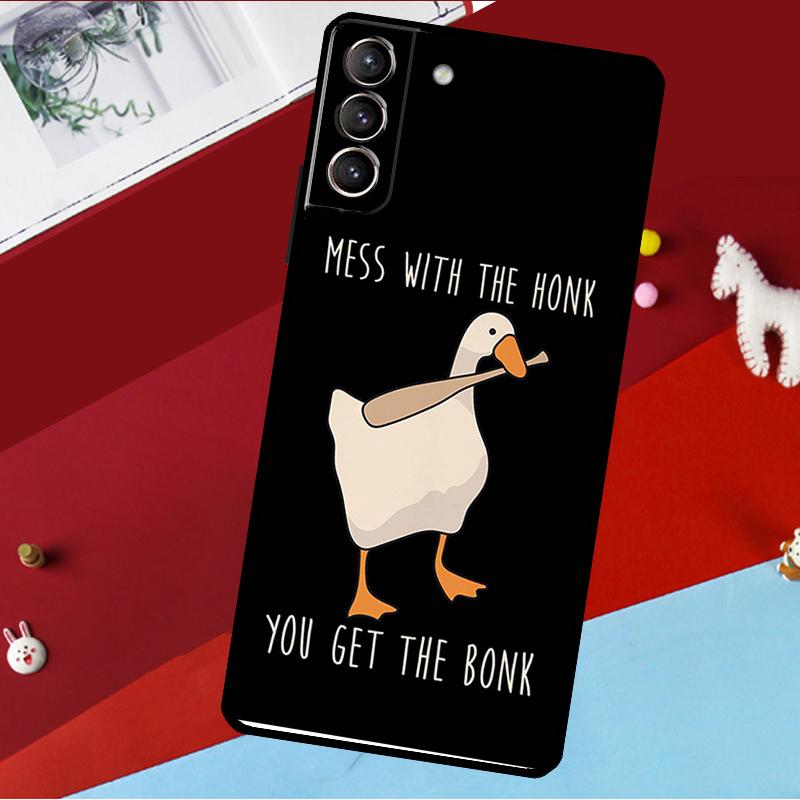 Ente Gans Quak Bonk Lustiges Meme Hülle Für Samsung Galaxy S25 S24 S22 S23 Ultra Plus S20 S21 FE S9 S10 S24 FE Handyhülle