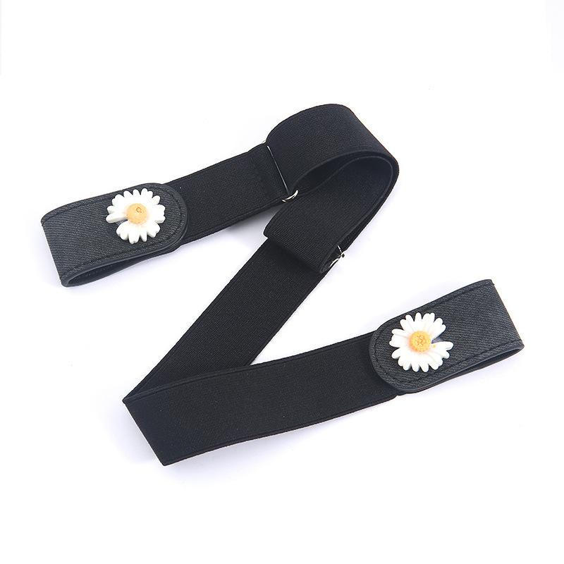 1PC elastický neviditelný pásek bez přezek Ležérní elastický neperforovaný pas