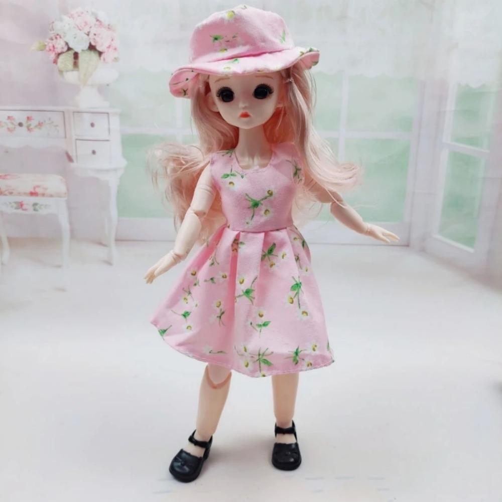Oblečení pro 1/6 BJD panenku Roztomilé šaty Sukně Pokrývka hlavy 30cm Princezna Panenka Ležérní Kostým Oblečení Doplňky pro panenky Dívka DIY Hračka Dárky