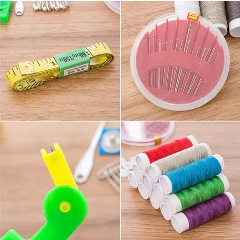1set Sewing Accessories Portable Sewing Box Kitting Needle Quilting Thread Stitching Embroidery Craft Sewing Tools Supplies