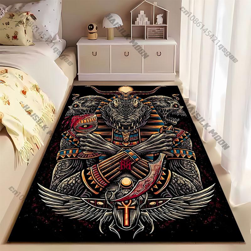 Ancient Mythical Powerful Dark Imagery Carpet Yoga Living Room Room Decor Children's Crawling Mat Doormat Area Rug Games Mat