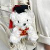 Soft Stuffed Graduation Bear Plush Toy Cute Dr Bear Plush Doll  Bouquet Decoration