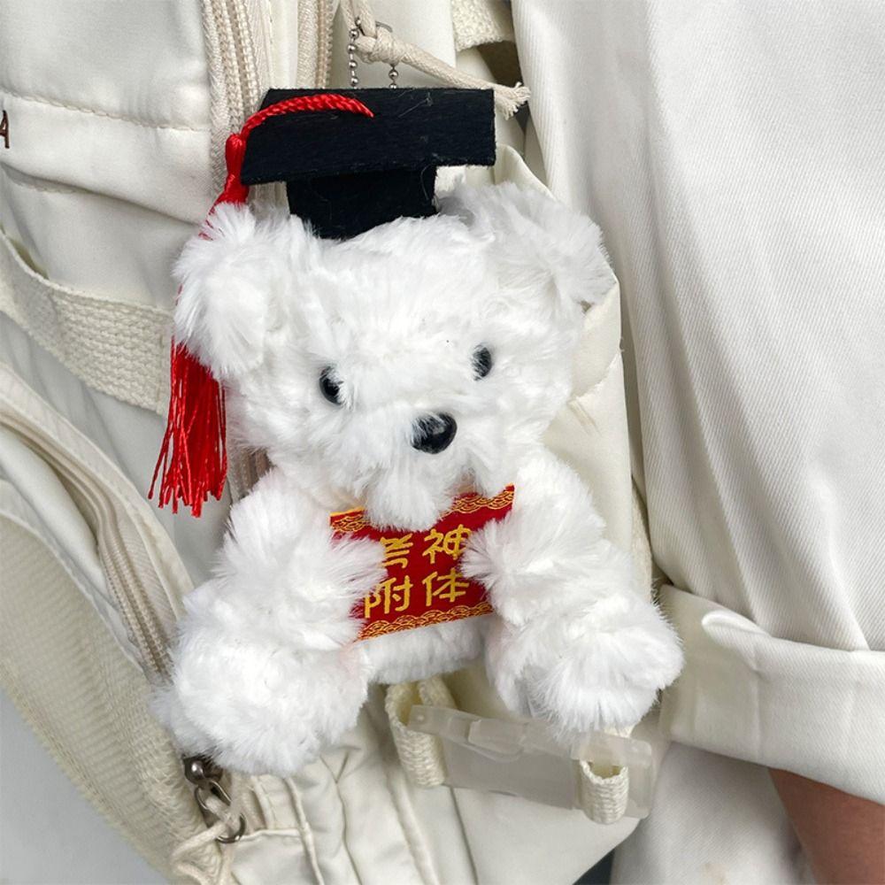 Soft Stuffed Graduation Bear Plush Toy Cute Dr Bear Plush Doll  Bouquet Decoration