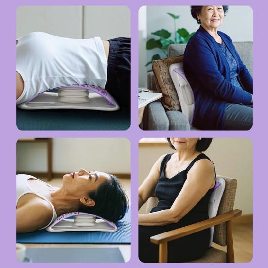 Back Stretcher Waist Trainer Adjustable Spine Decompressor Scoliosis Sciatica Lower Back Pain Relief Massager