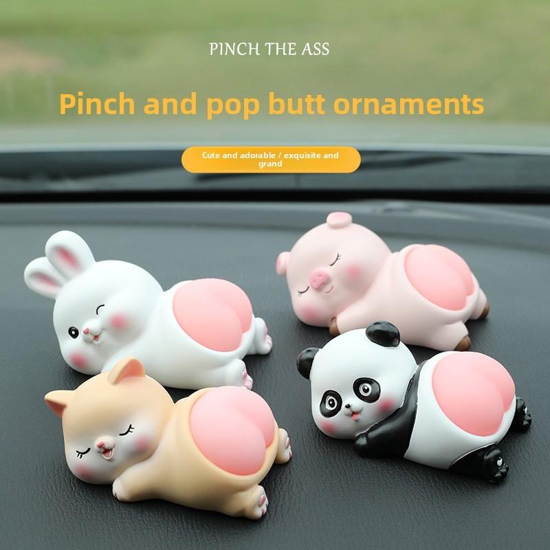 Animal Car Decor Resin Playful Bunny Car Accessory Ideal For Gift Giving And Celebrations