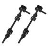 2 Set Gate Ground Latch 12 Inch Carbon Steel Heavy Duty Double Gate Cane Bolt for Home