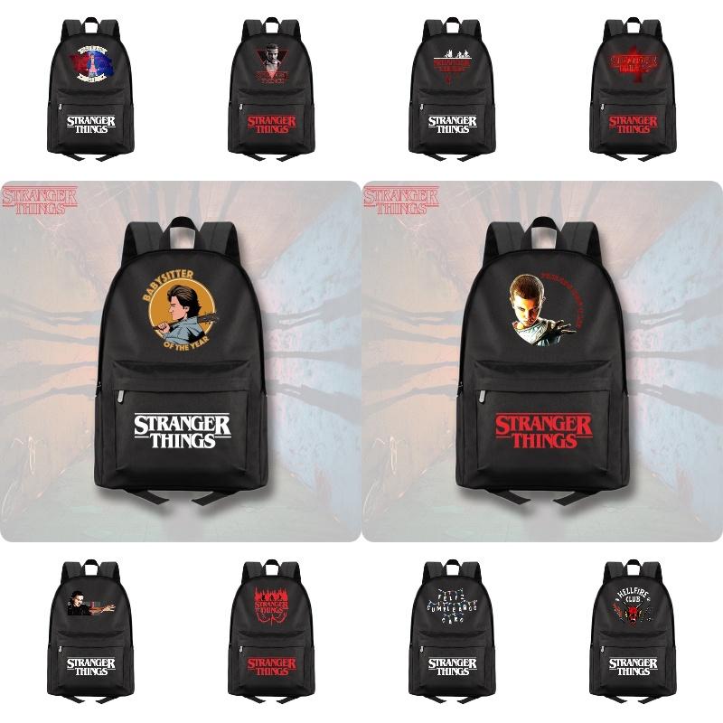 Stranger Things 4 Canvas Backpack With Large Capacity Fashionable And Durable Ideal For Students
