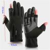 Winter Waterproof Touchscreen Gloves, 3-Finger Exposed Thermal Gloves for Fishing & Cycling