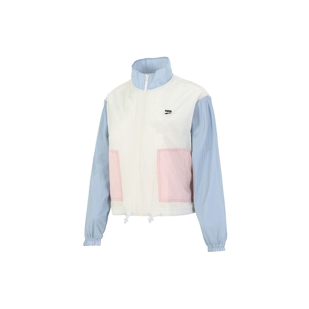 PUMA Jackets Women's Ecru Stand Collar Moderate Workwear 532726-73