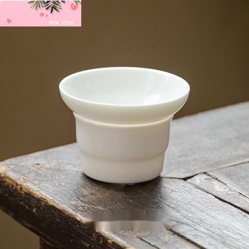 Handmade Mutton-fat Jade Tea Infuser Household Filter Tea Strainer Creative Tea Infusor Tea Brewing Chinese Tea Set Ornaments