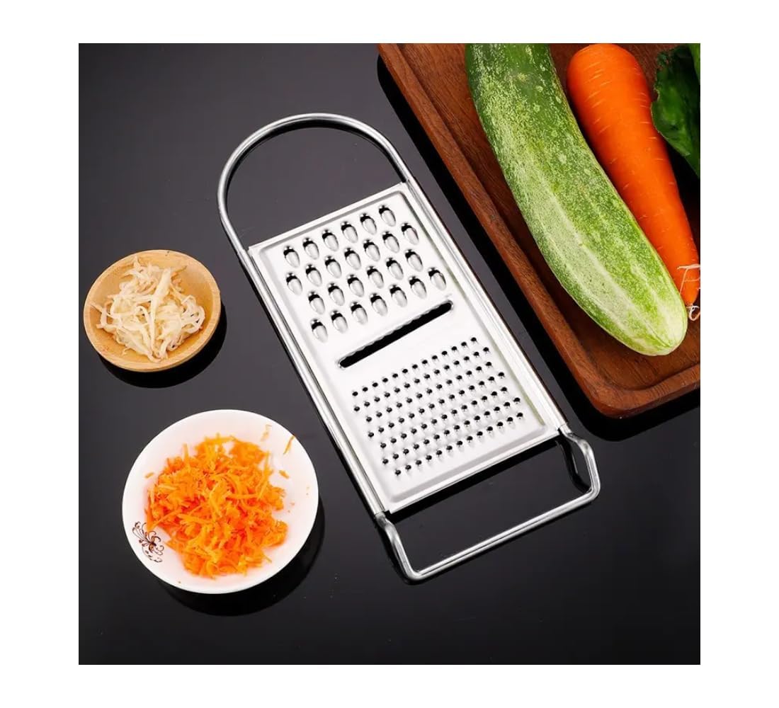 RSINC 3-in-1 Stainless Steel Slicer (28cm) | Adjustable Thickness, Ergonomic Handle  Cutting l Adjustable Thickness & Comfortable Grip