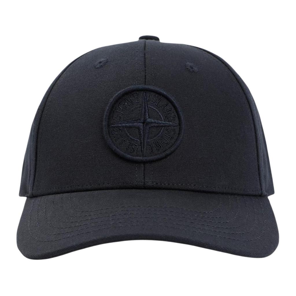 STONE ISLAND Embroidered Breathable Eyelet Compass Logo Cotton Cap Men Caps Navy-Blue L1S1591000-13S0248-V0020