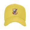 Rock Cat Playing Guitar Cartoon Guitar Cat Baseball Caps Snapback Men Women Hats Adjustable Cap Hip Hop Baseball Hat Casquette