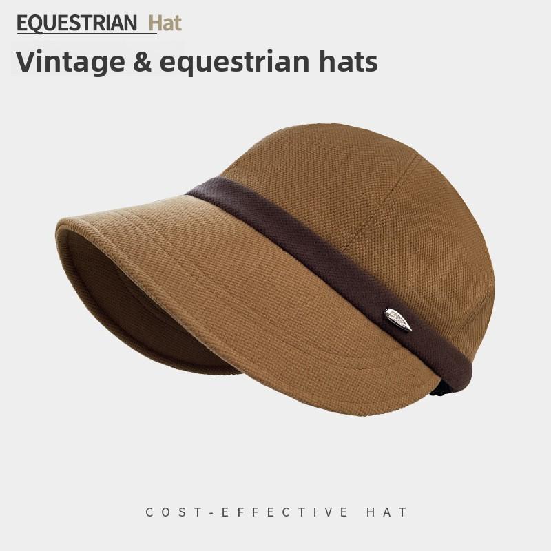 Winter Women Equestrian Cap With Windproof Warmthsun Protection For Daily Wear