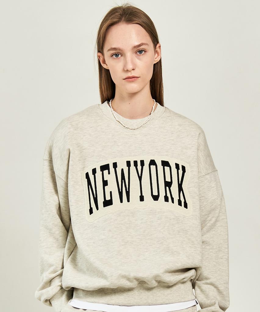 PAPERBOY Chain New York Sweatshirt - Oatmeal