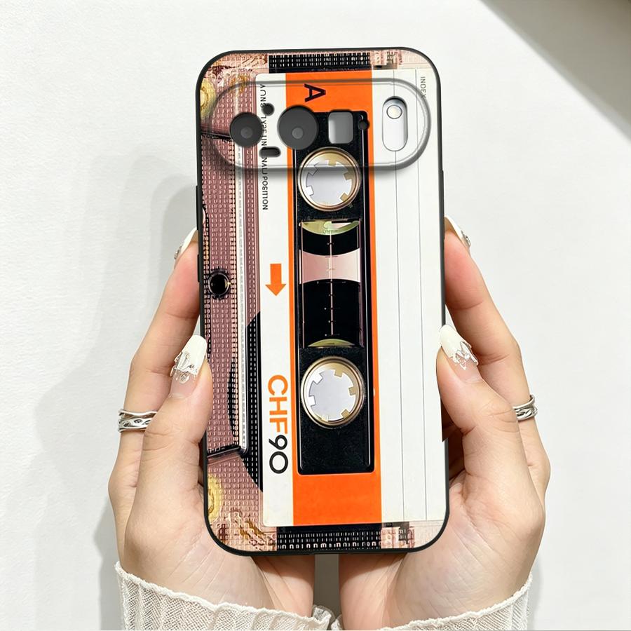 Orange Accent Cassette Funda Phone Cover Case for Google Pixel 10A 8a 6a 10 9 Pro XL 6 7 8 Pro 9a 7a