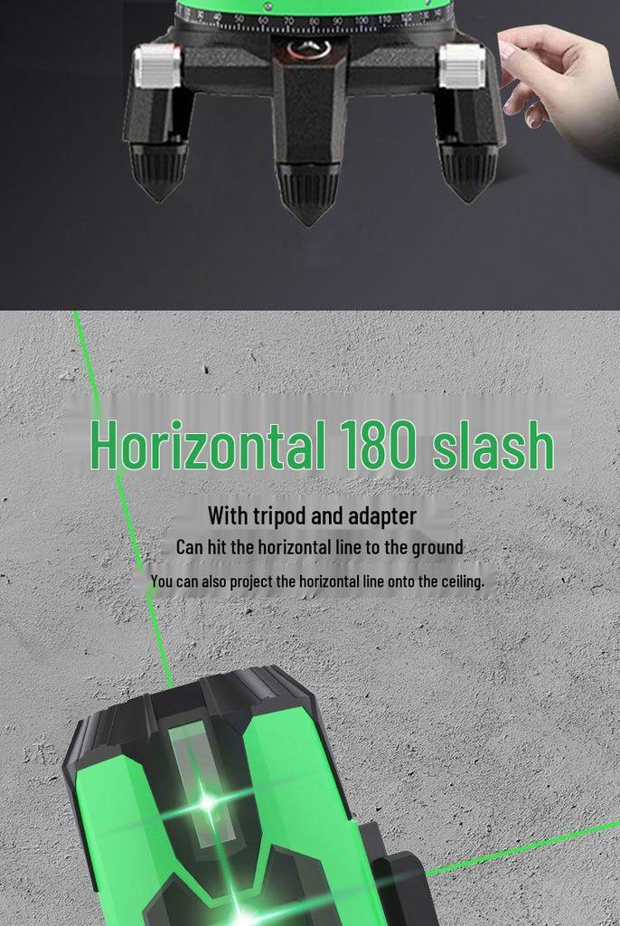 High-Precision Outdoor Automatic Green Infrared Laser Level with Strong Light and Fine Line