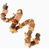 Toy with Pinecone Nut Skewer, Natural Wood Chewing and Climbing Ladder for Bird Decoration