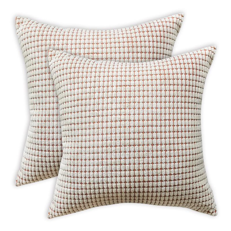 

Pillows Simple Scandinavian Modern Corduroy Cushion Cover Home Sofa Bed Decor Pinkandwhite,30*50CM