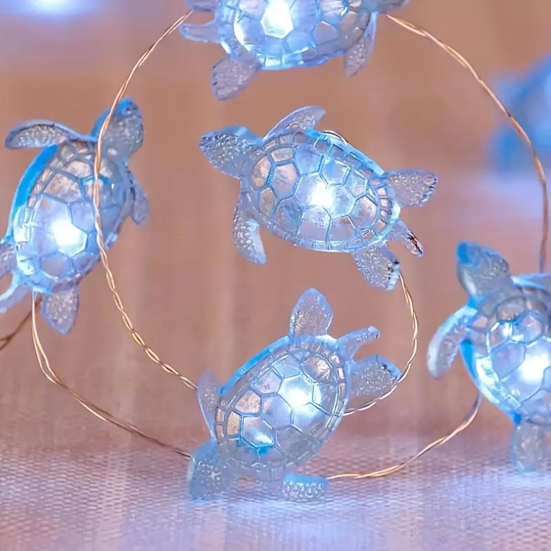 Ocean Themed String Light Sea Turtle Colorful Party Decorative Indoor Outdoor Nautical String Light Festival Birthday Lamp Decor