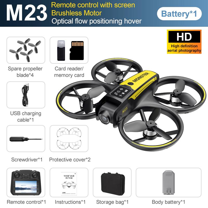 New 2025 M23 Drone Professional 4K Dual Lens with Screen Control 360 Degree Stunt Flip One-Button Take-off and Landing