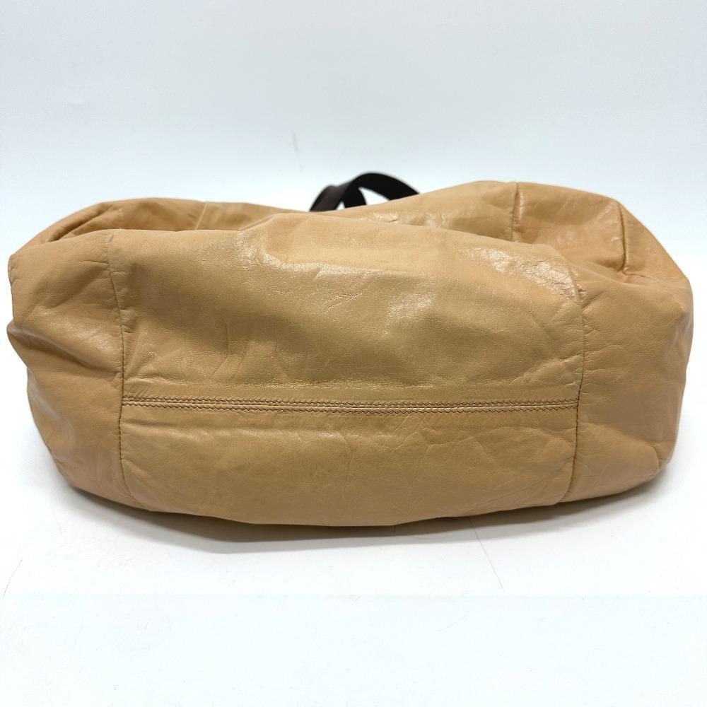 Celine Bag Filling Hand Bag Leather Beige