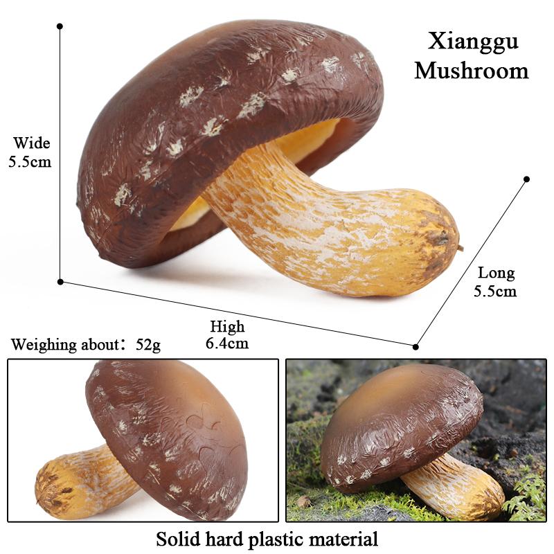 Oenux Pretend Play Toy Cute Fruits Vegetables Mushroom Model Cake Toppers Foods Jouet Family Fun Early Education For Kids Gift