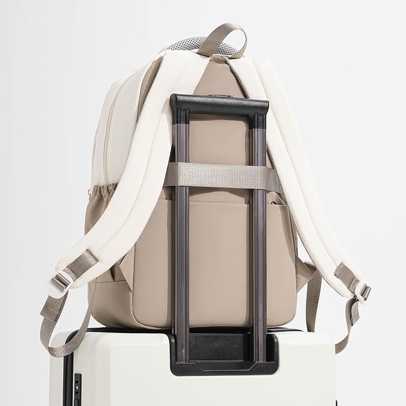 Middle School Student Schoolbag Color Block Women's Large Capacity Waterproof Lightweight Backpack