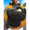Kapüşonlu, sınır ötesi, büyük beden, 3D dijital baskılı, polar, modaya uygun ve günlük kış/sonbahar kapüşonlu sweatshirt