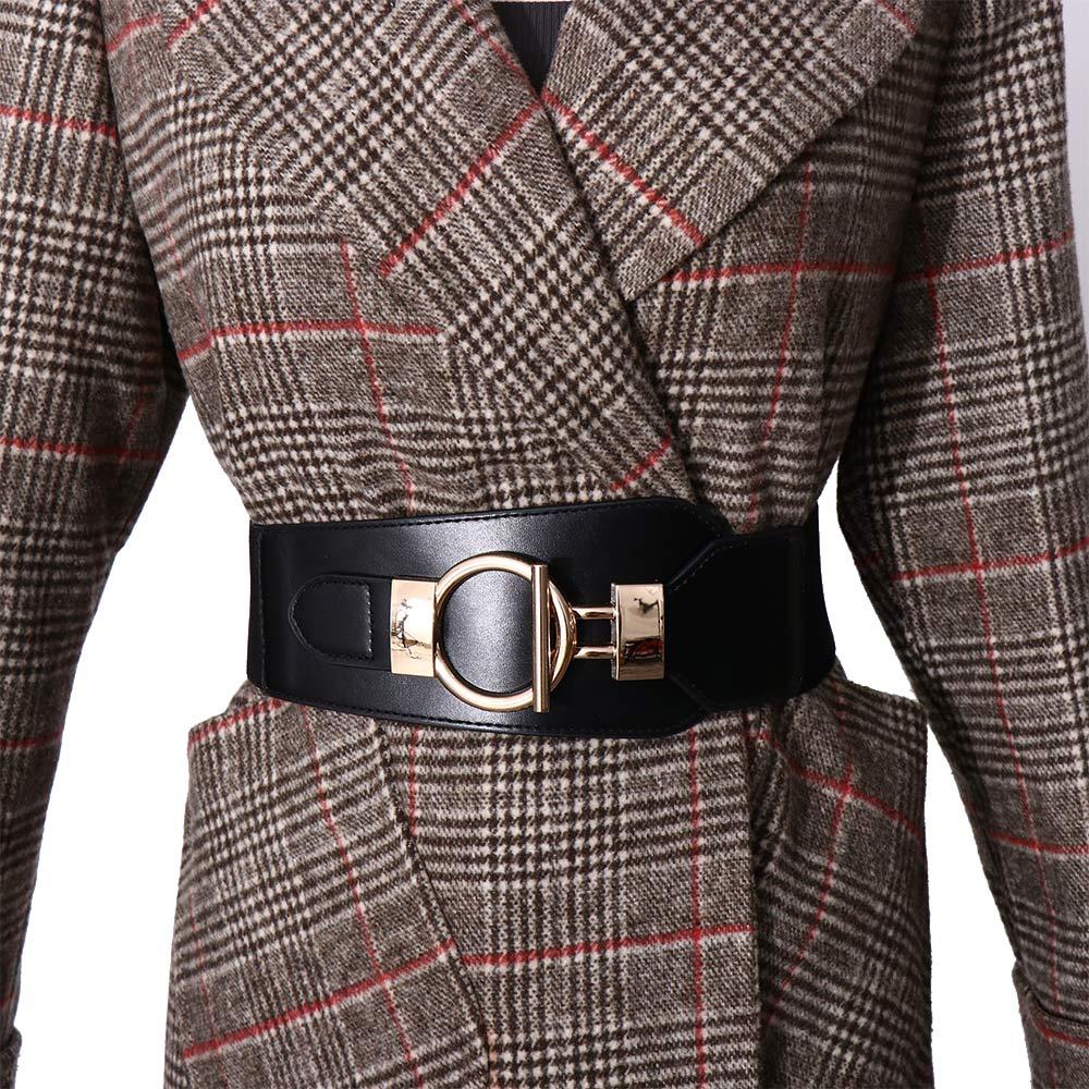 Leather Elastic Corset Hollow Waist Belt Korean Waist Strap Women Waistband Coat Dress Decorative