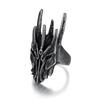 Vintage Black Helm of Sauron Ring For Men Women 316L Stainless Steel Punk Gothic Dragon Rings Fashion Jewelry Gifts Dropshipping