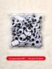 Handmade Self-Adhesive Googly Eyes with Eyelashes - Black, White & Colored Movable Plastic Eyes for DIY Projects