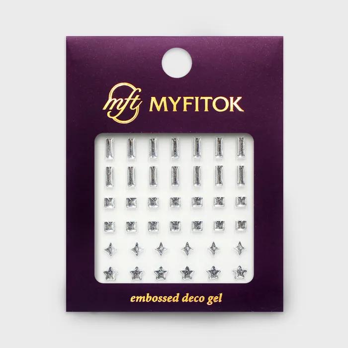 

My Fit Talk Эмбо Деко Наклейка Квадрат с драгоценными камнями 3 вида (Выберите 1) #MFT0019