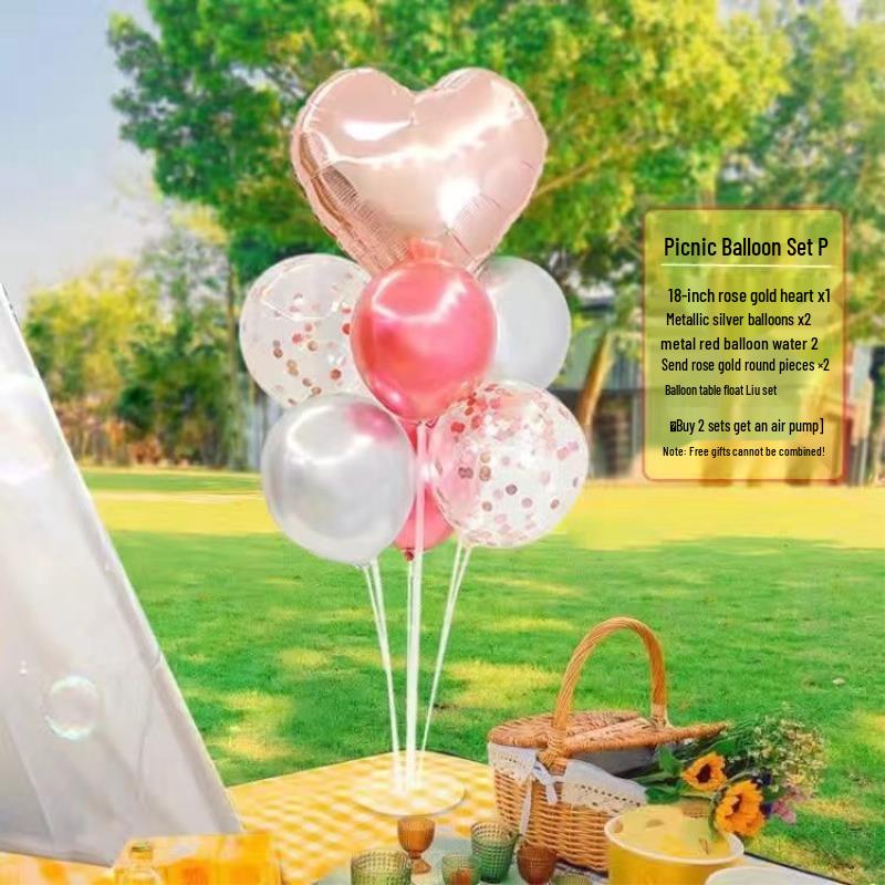 Smiley Daisy Balloon Set: Picnic & Birthday Photo Props for Kids
