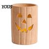 Small Decorative Lanterns for Entryways Halloween Pumpkin Candle Holder, Resin Hollow Candlestick, Vintage Country Fall Holiday Party