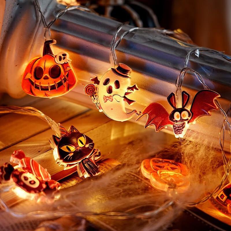 Pumpkin Ghost Spider Halloween LED String Lights